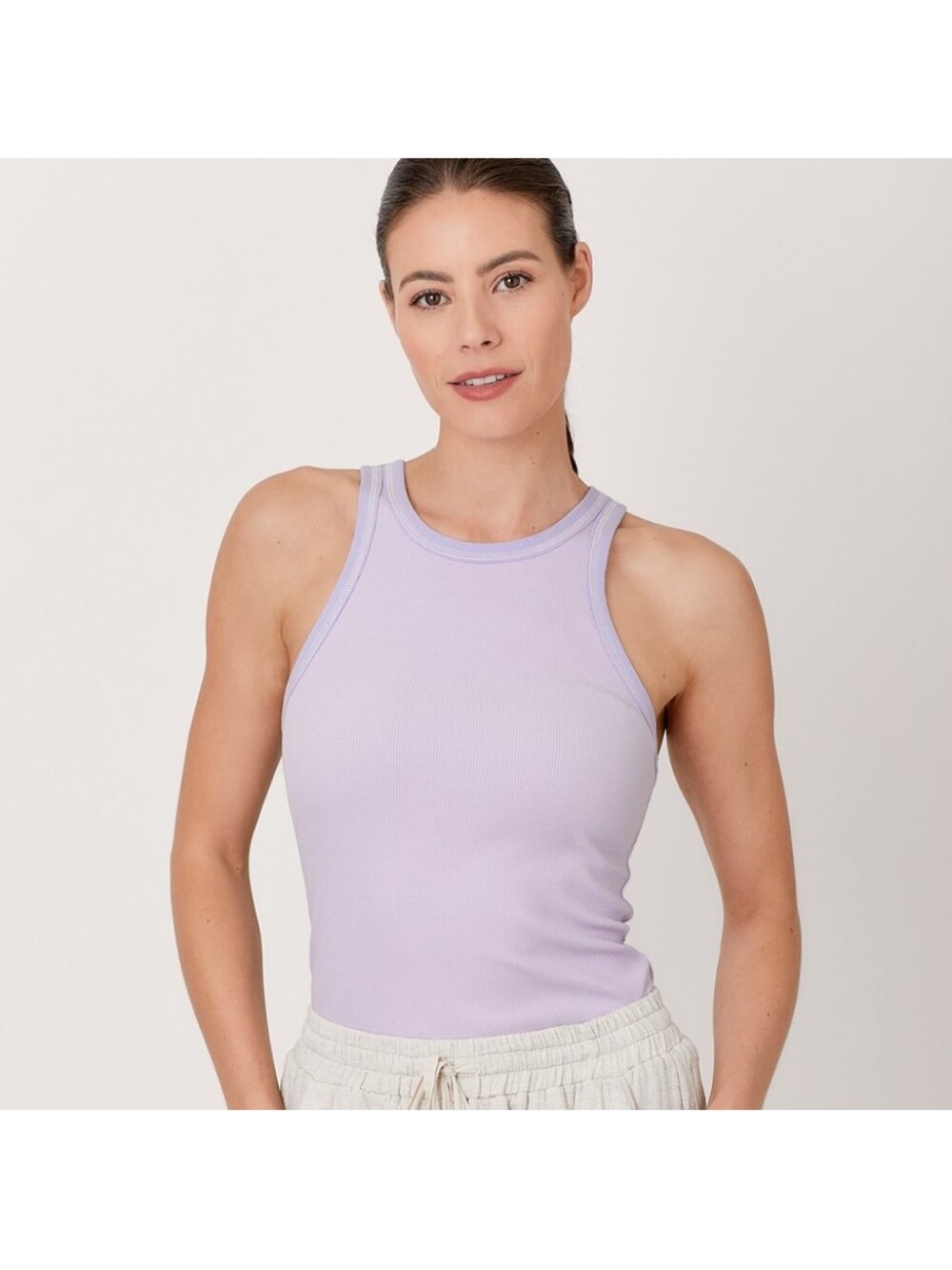 NWT Mystree Lavender Ribbed Tank Top - Size Small